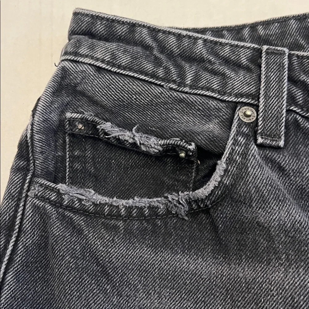 REFORMATION JULIA HIGH RISE CIGARETTE JEANS BLACK SIZE 28